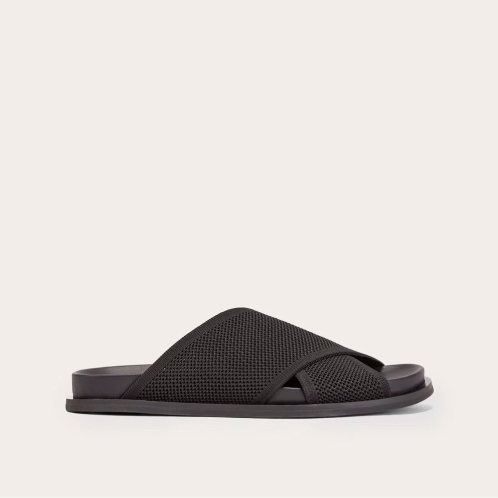 Everlane Black Mesh Slide Sandals